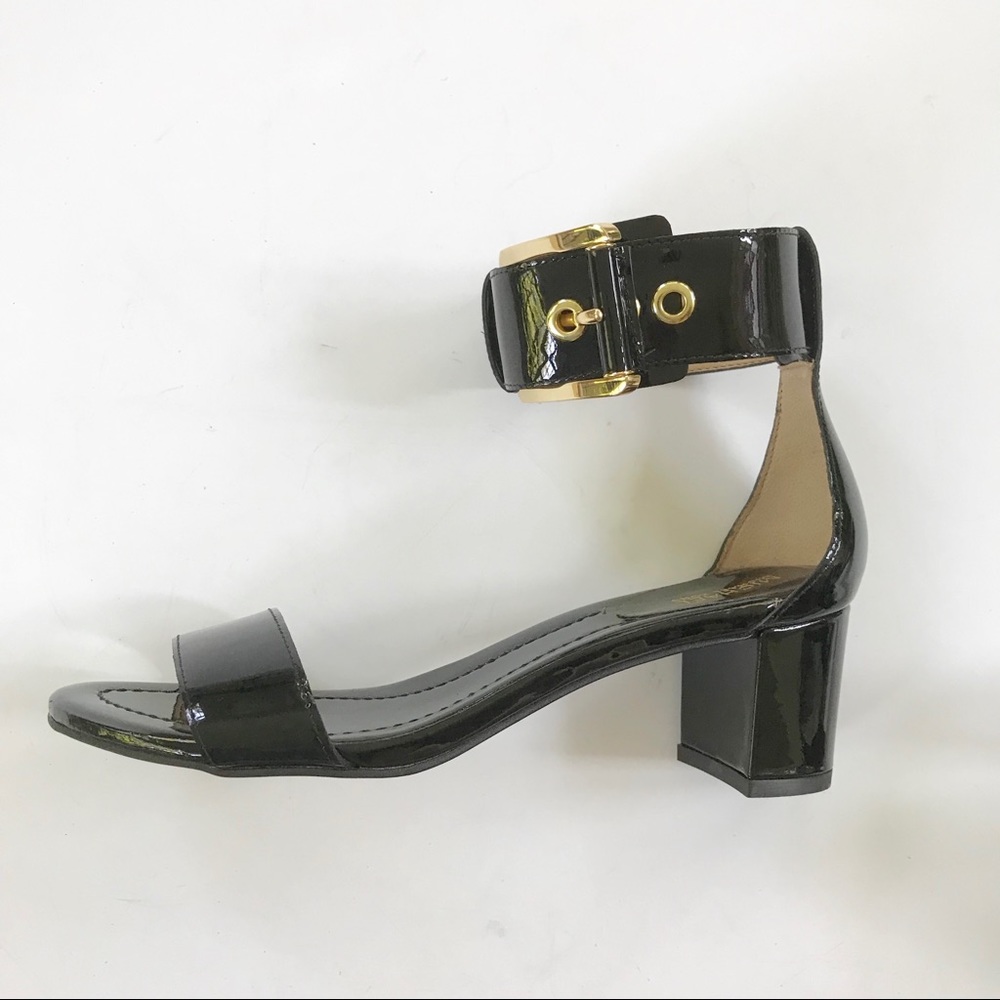 Michael Kors Calder Black Patent Ankle Strap 7